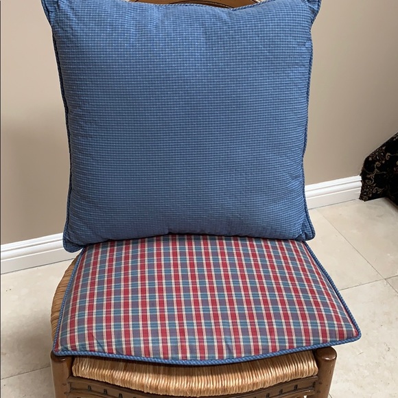Country Chic Checked Plaid Custom Seat Cushions - Picture 5 of 8